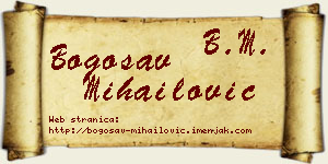 Bogosav Mihailović vizit kartica